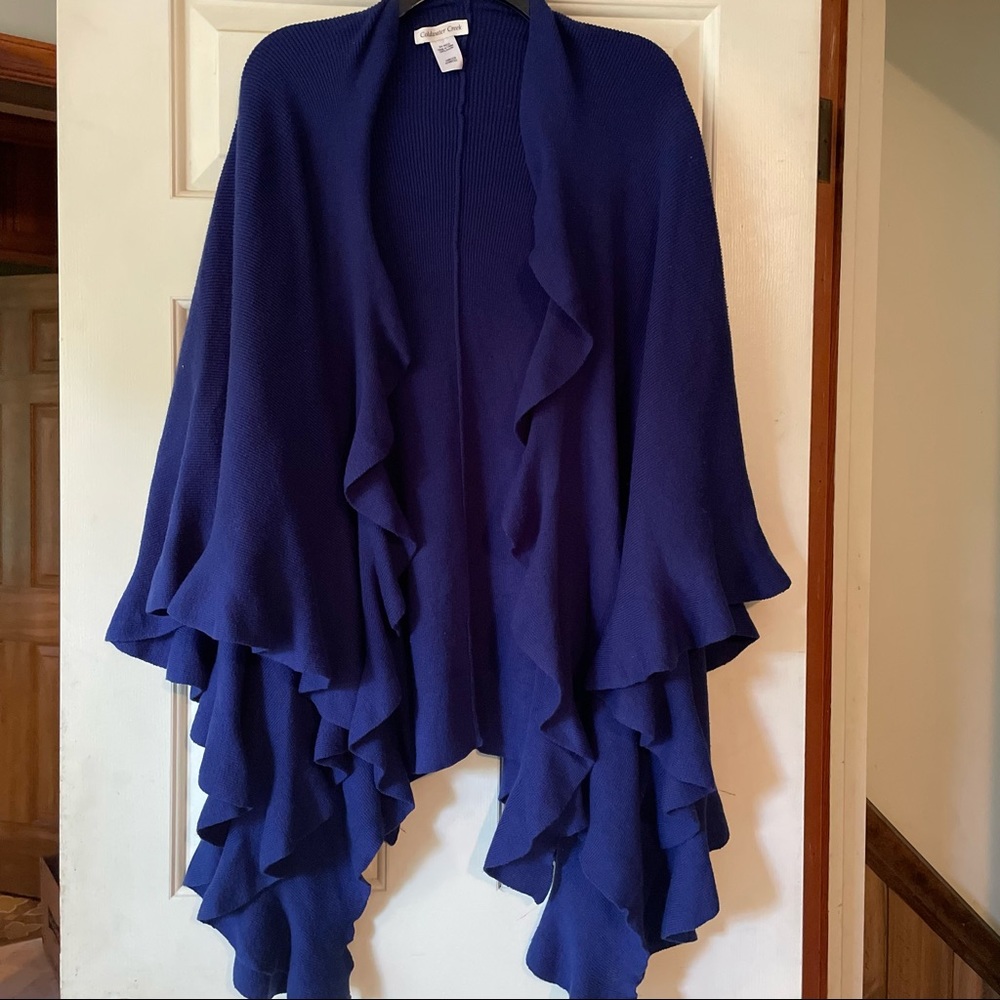 Coldwater Creek Cobalt Blue Shawl Wrap